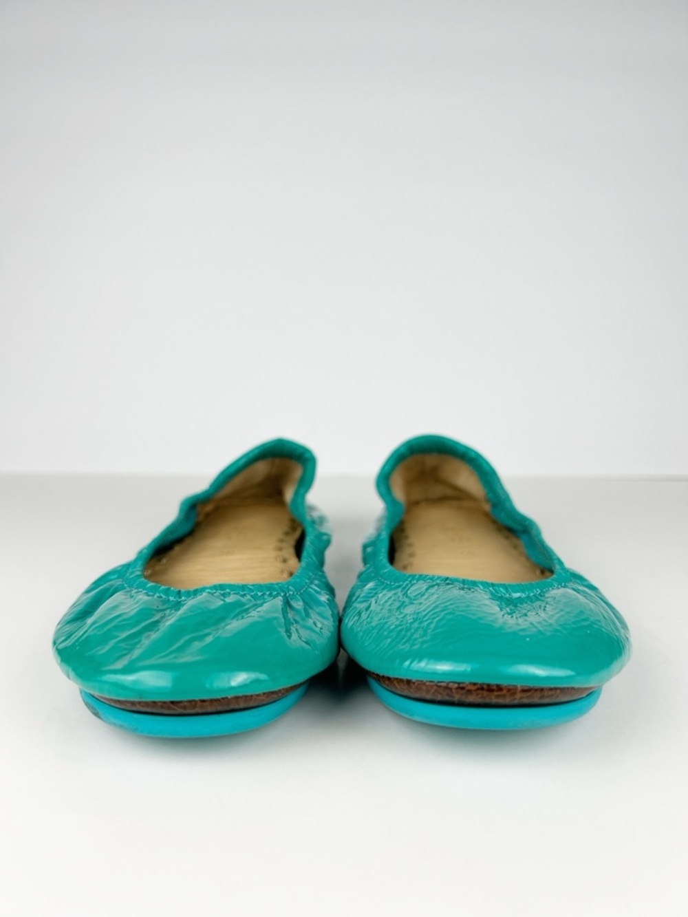 Tieks Turquoise Patent Leather Ballet Flats Size 5 - Picture 3 of 11